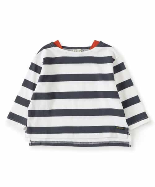 BRUH ボーダーバスクシャツ