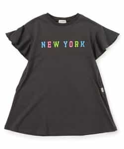 ☆3/19(木)21時～3点10％OFF☆【リンク】GIRLS　ロゴアップリケワンピース