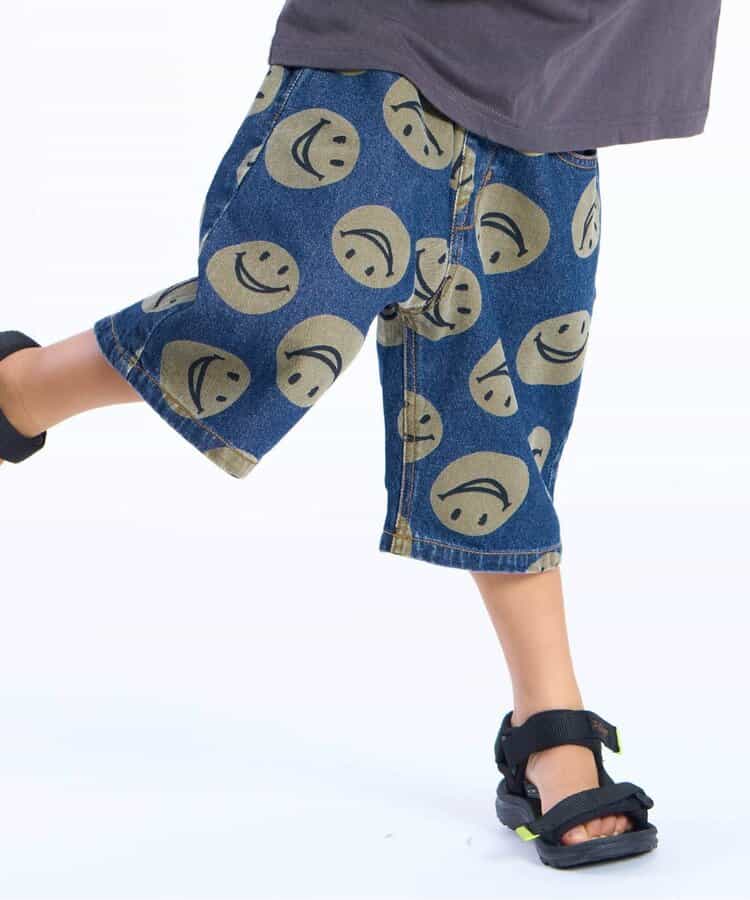 ライトワイドデニムパンツ  6分丈