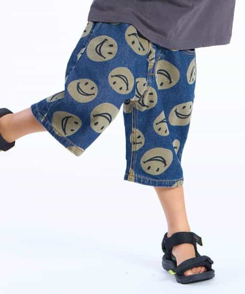 ライトワイドデニムパンツ  6分丈