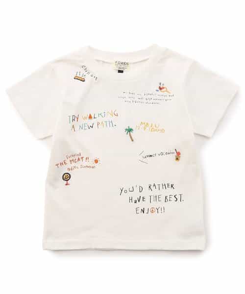 ロゴ×ステッチワークTシャツ