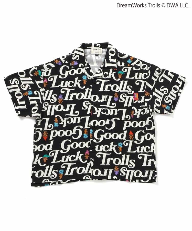 トロールズ　オープンカラー総柄シャツ
