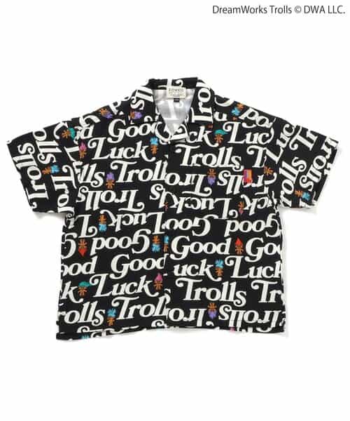 トロールズ　オープンカラー総柄シャツ