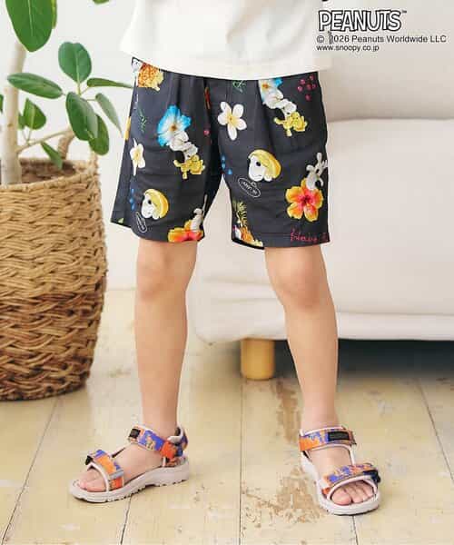 PEANUTＳ　MIX ARTアロハショーツ  5分丈