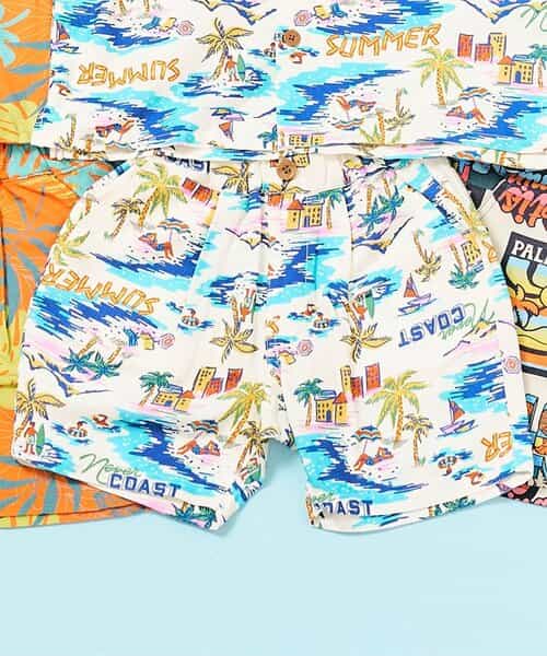 ★SALE★3柄アロハハーフパンツ  5分丈