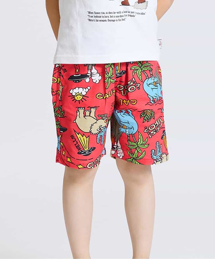 DINO総柄ショーツ  5分丈