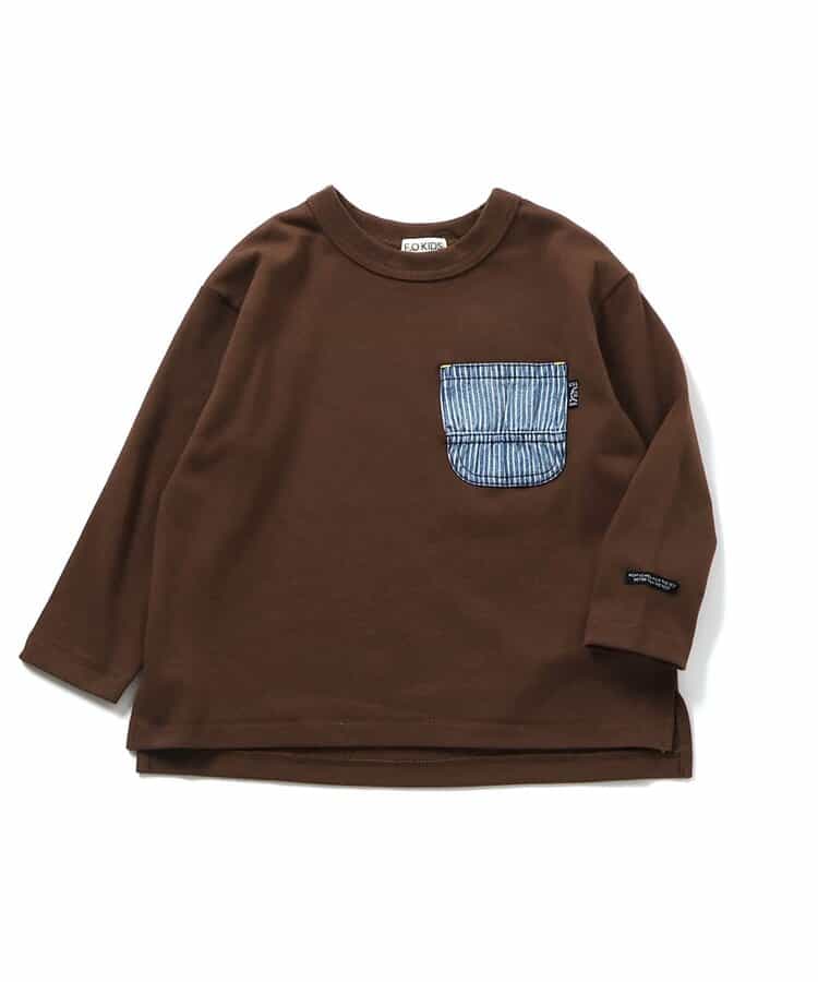 デニムポケット長袖Tシャツ
