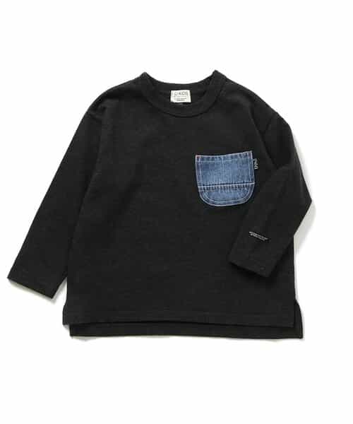 デニムポケット長袖Tシャツ