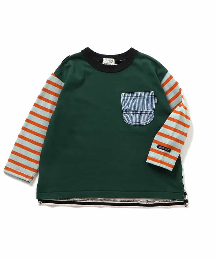 デニムポケット長袖Tシャツ