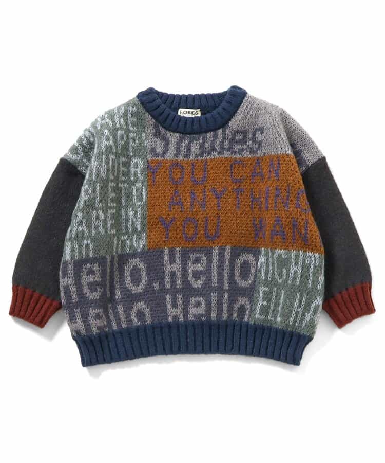 MIX ロゴアートニット