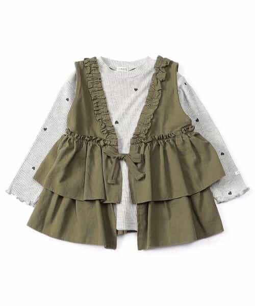 Girls ベスト×ロンTセット