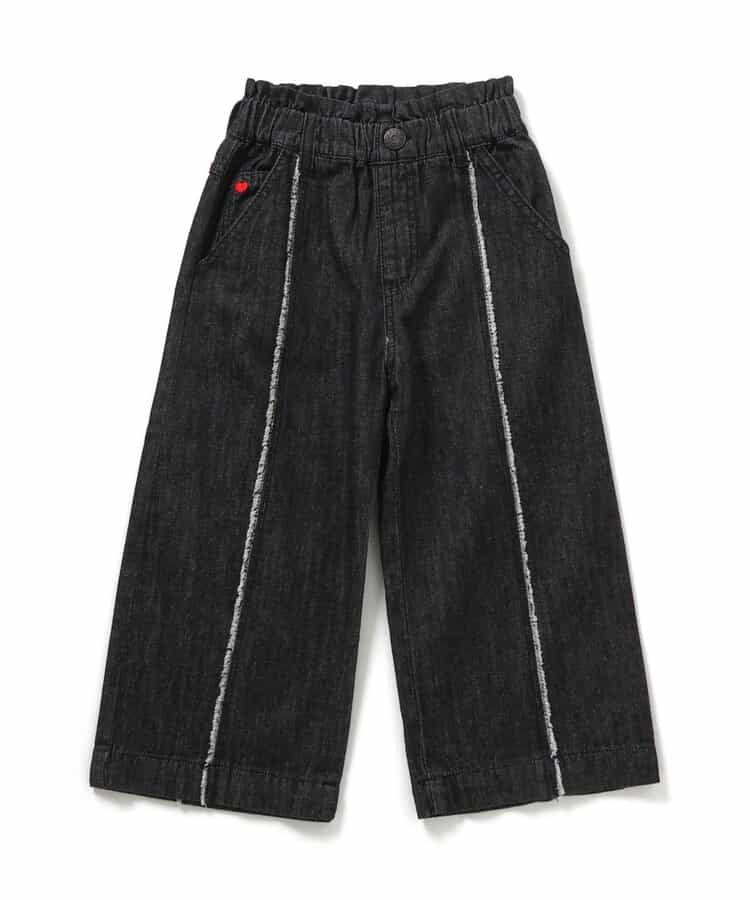 Girls ワイドデニムパンツ  10分丈