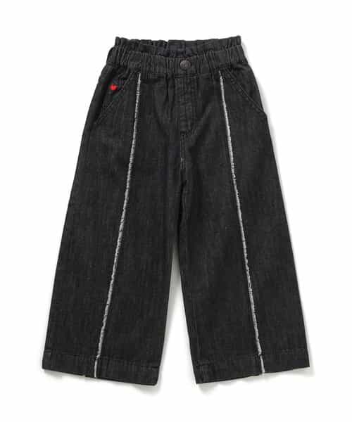 Girls ワイドデニムパンツ  10分丈
