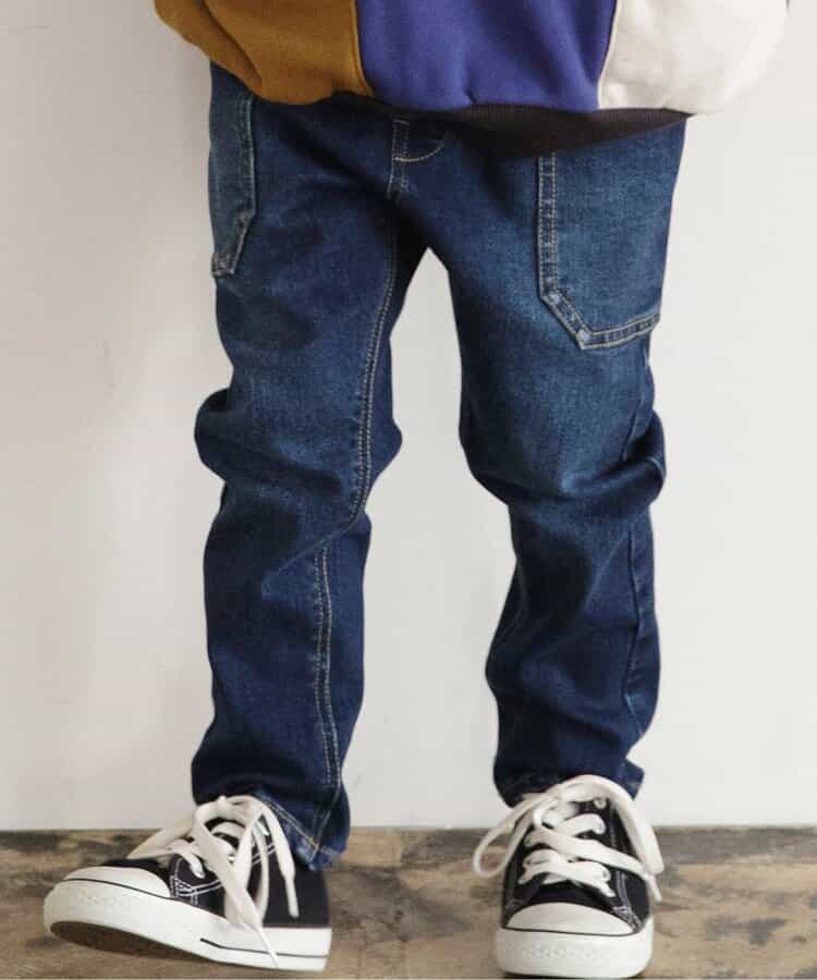 ★SALE★裏起毛ストレッチデニム 10分丈