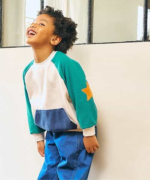 エルボーパッチラグラントレーナー