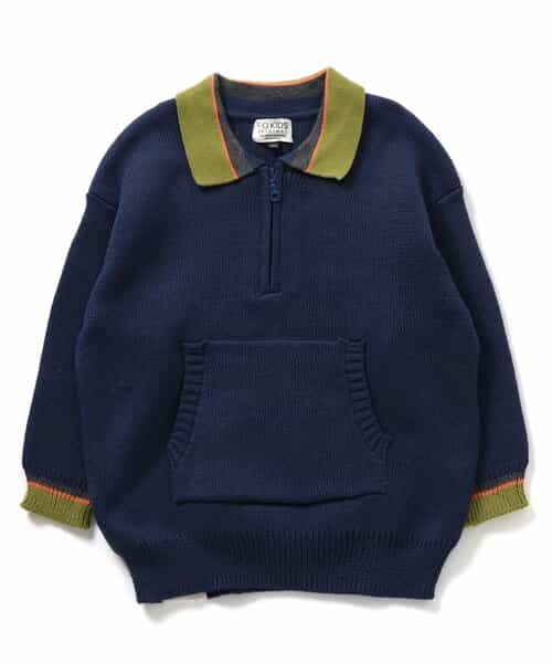 ☆SALE☆ハーフジップニットプルオーバー_マシンウォッシャブル