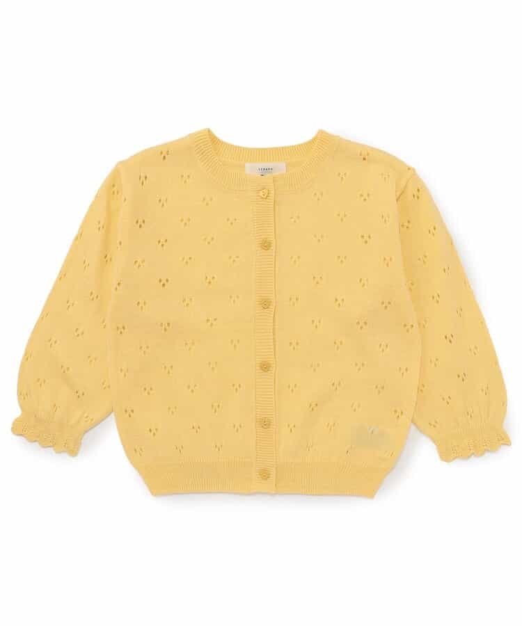 ハート柄編みカーディガン_マシンウォッシャブル