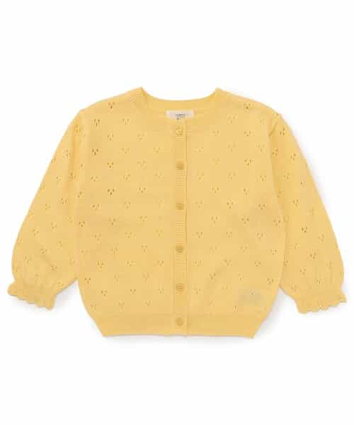 ハート柄編みカーディガン_マシンウォッシャブル