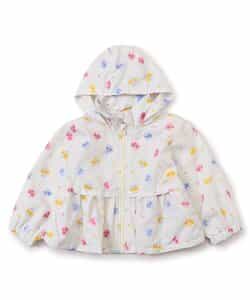 【フードがしまえる】ペプラムウィンドブレーカー_撥水加工