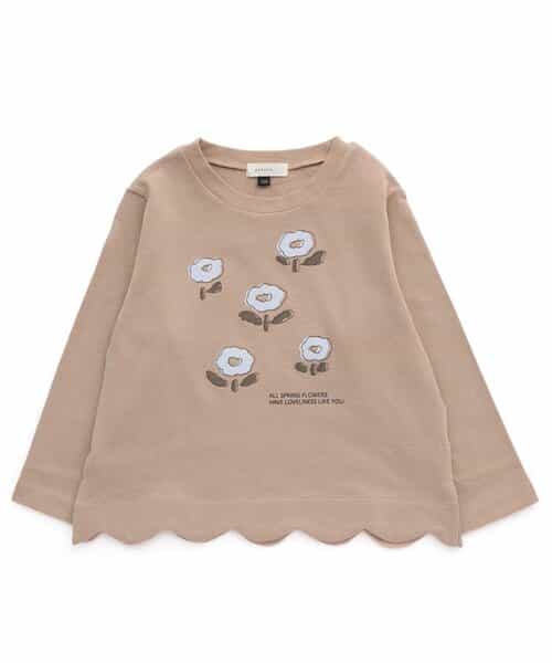☆SALE☆フラワー・チェリーモチーフスカラップTシャツ（S106035