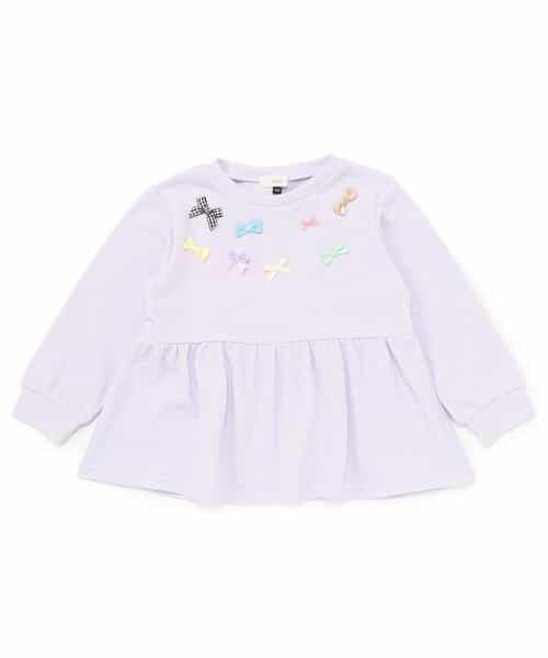 リボンいっぱいペプラムTシャツ