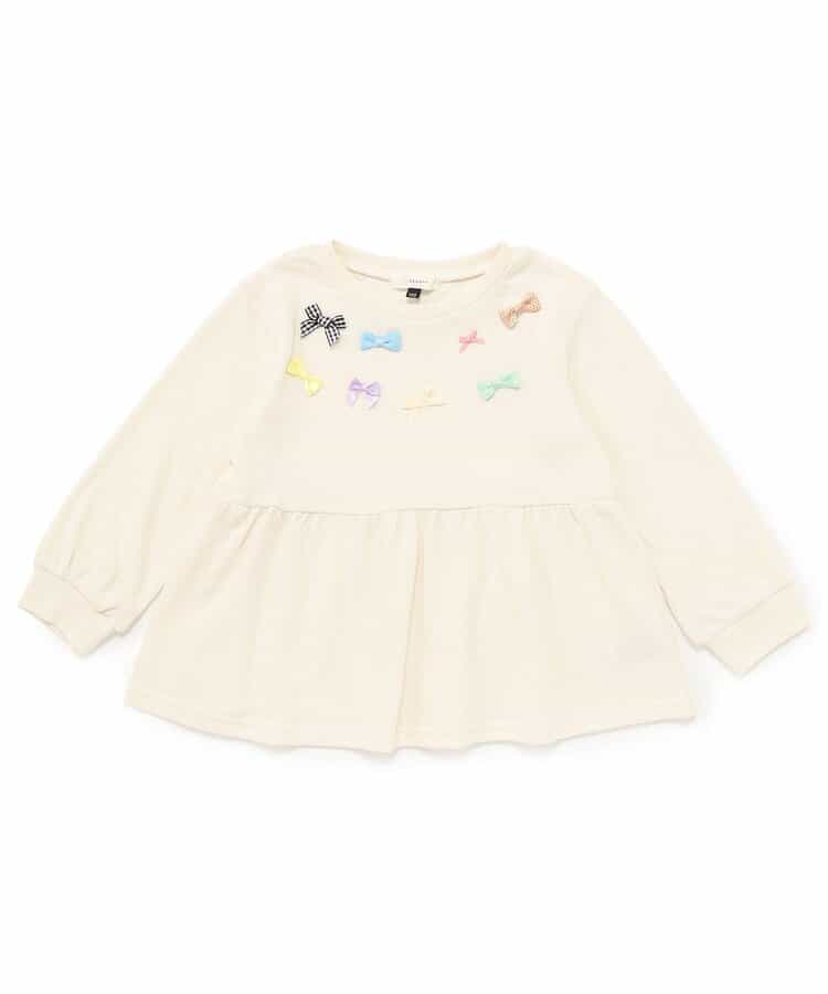 リボンいっぱいペプラムTシャツ