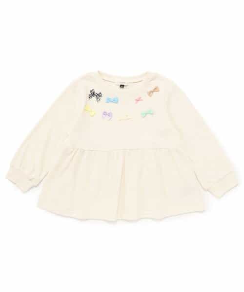 リボンいっぱいペプラムTシャツ