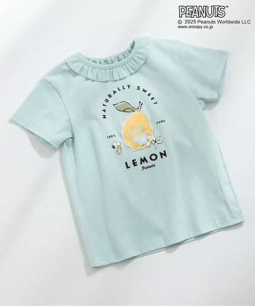 ★SALE★PEANUTS フリル付きフルーツ柄Tシャツ