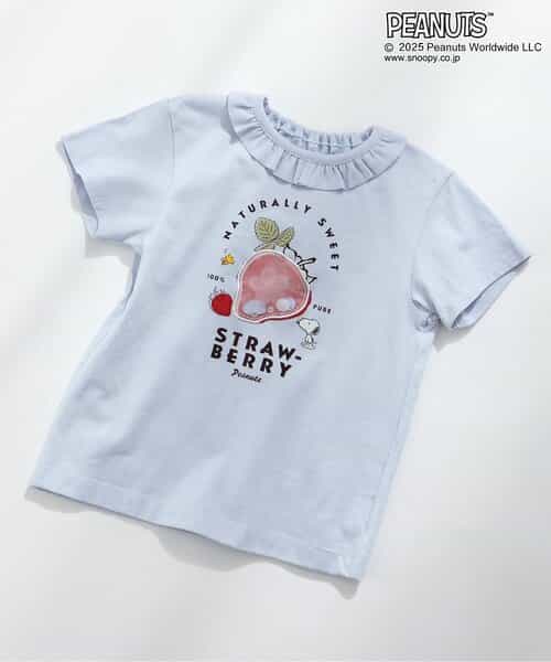 ★SALE★PEANUTS フリル付きフルーツ柄Tシャツ