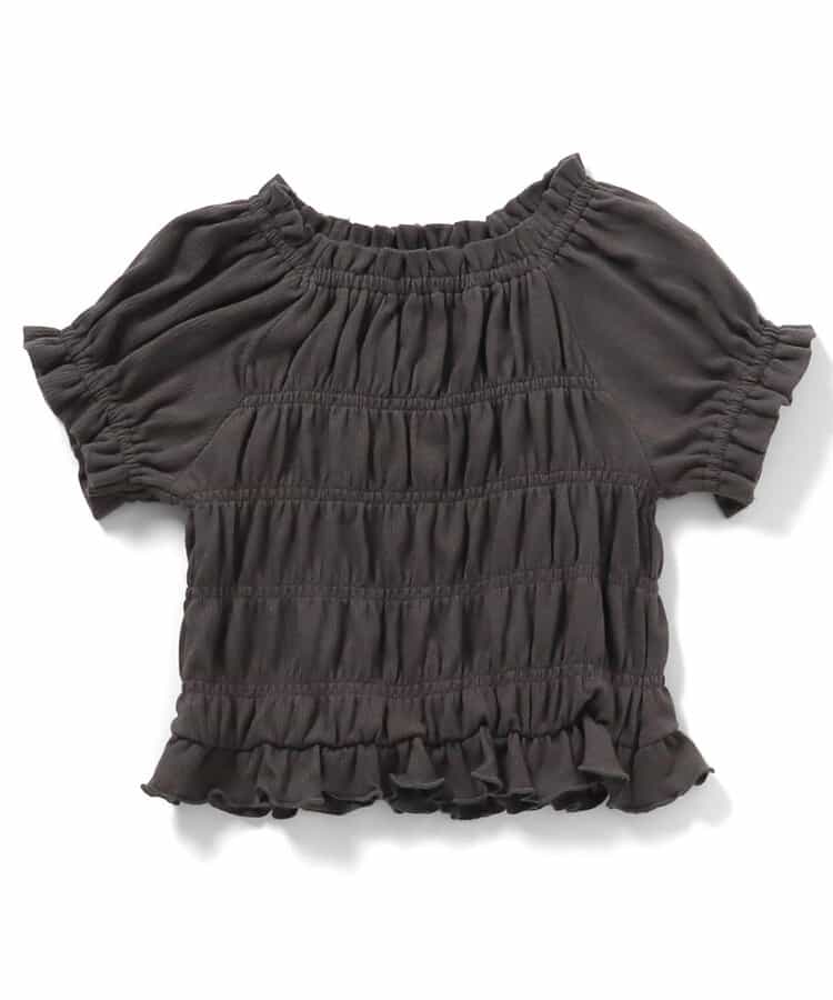 フリルシャーリングトップス