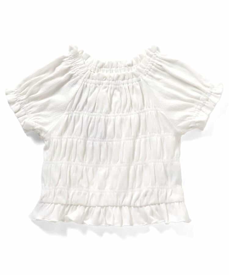 フリルシャーリングトップス