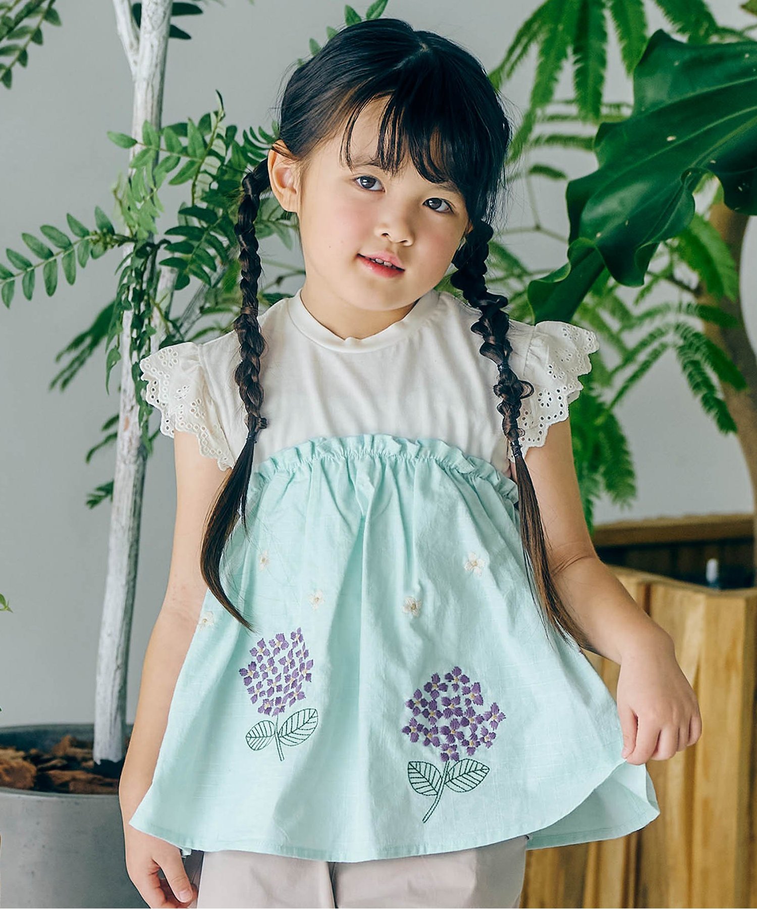 ホワイトフリルセパレート水着 9号 楽天市場】肩フリル セパレート水着 女の子 ボタニカル柄