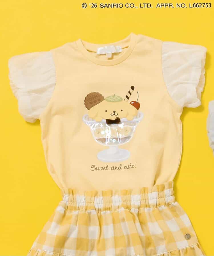 ポムポムプリン　パフスリーブTシャツ