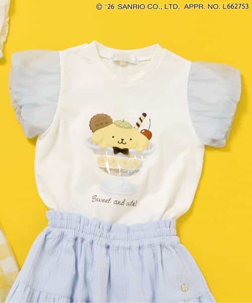 ポムポムプリン　パフスリーブTシャツ