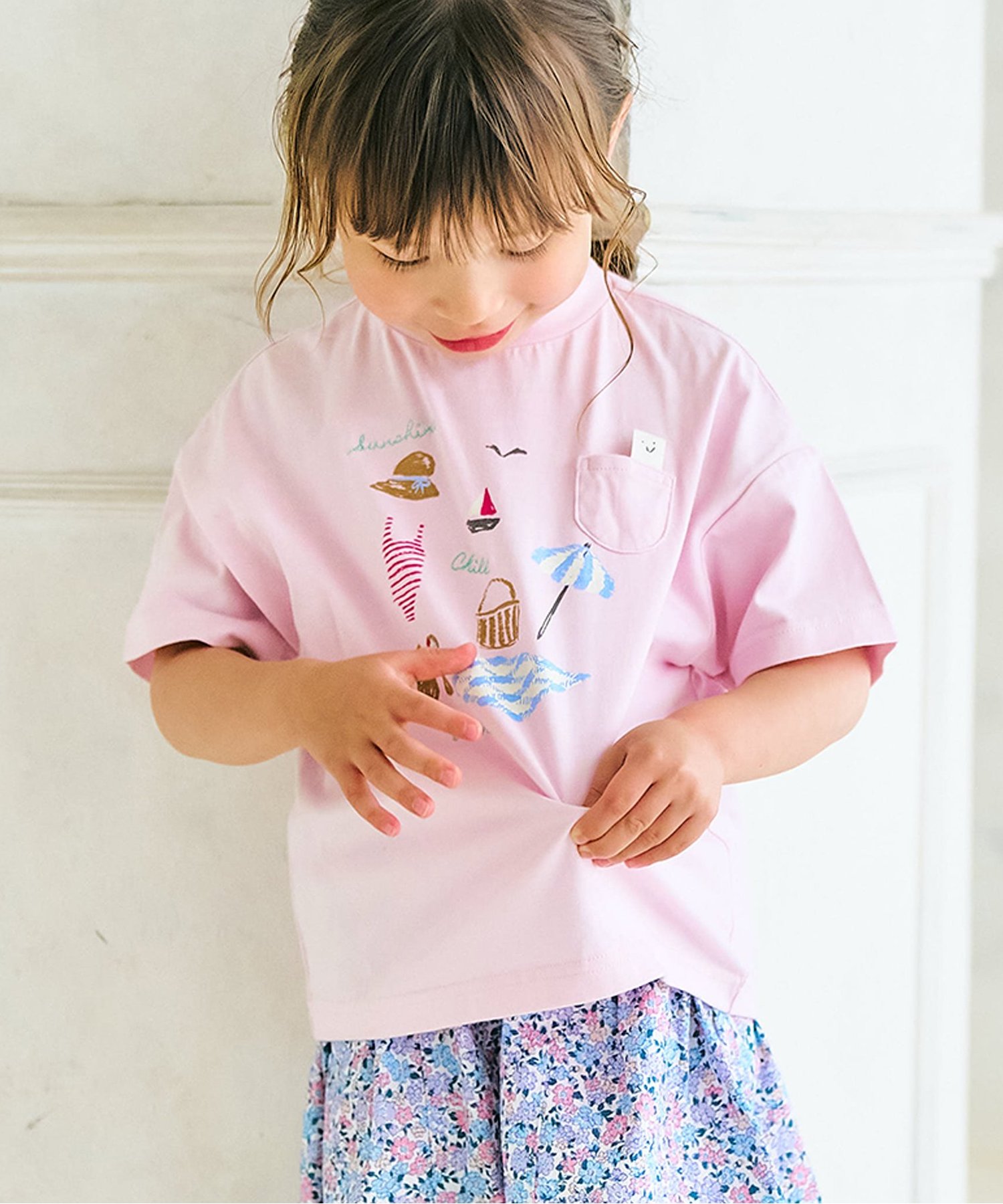 ハワイアン刺繍Tシャツ（S207136）|SERAPH（セラフ） 女の子（女の子