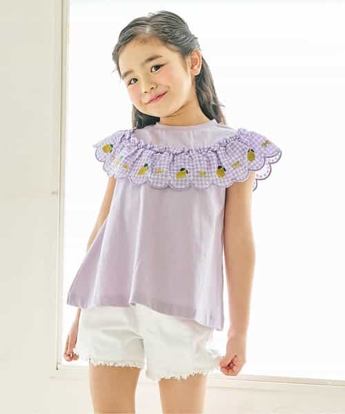 スカラップフリルTシャツ