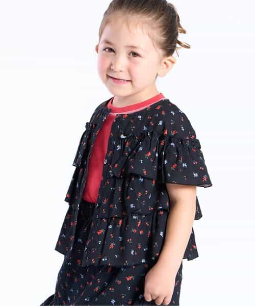 羽織にもなる前あきフリルブラウス