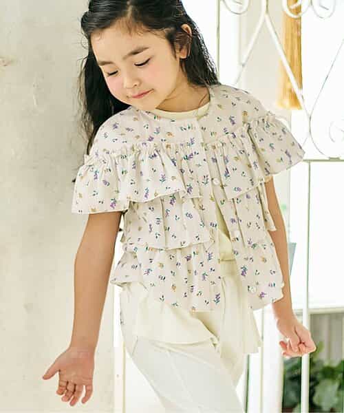 羽織にもなる前あきフリルブラウス