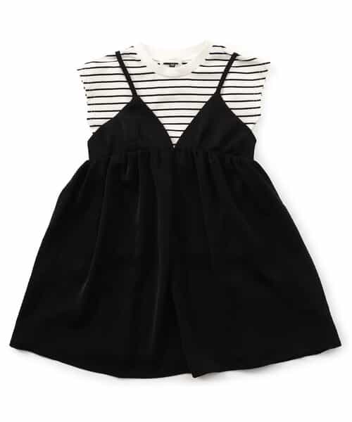 フレンチスリーブTシャツ　キャミソールワンピースセット