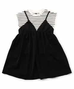 フレンチスリーブTシャツ　キャミソールワンピースセット