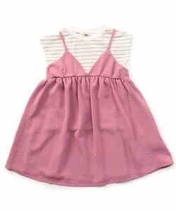 フレンチスリーブTシャツ　キャミソールワンピースセット