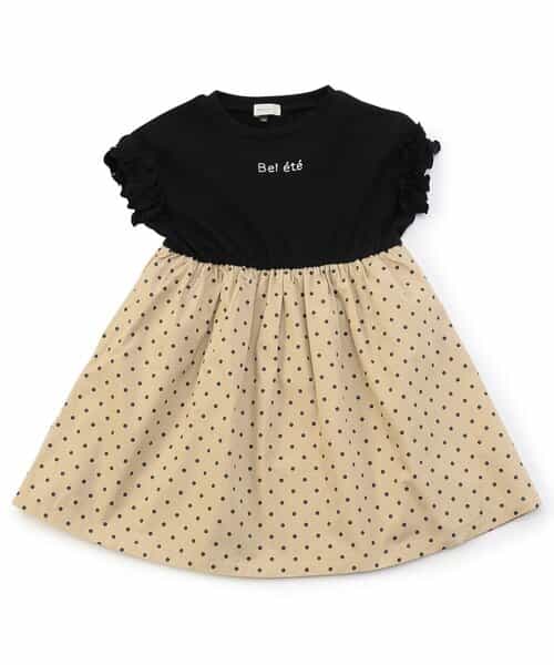 ★SALE★フリル袖のドッキングワンピース