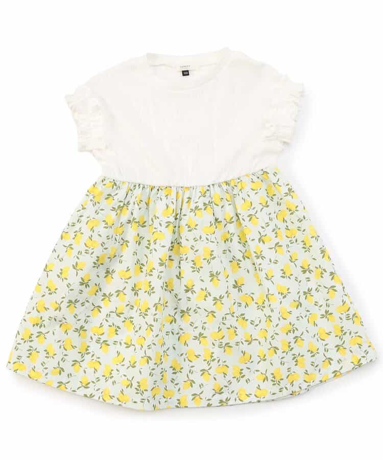 ★SALE★フリル袖のドッキングワンピース