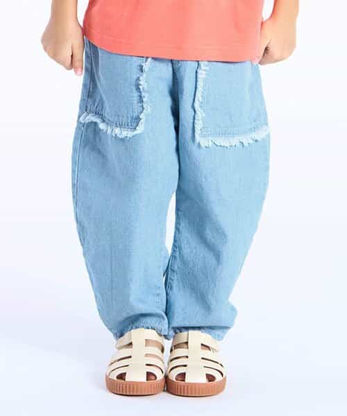 リメイク風ラウンドデニム  10分丈