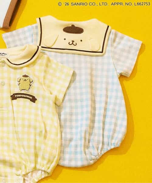 ポムポムプリン セーラーカラーロンパース