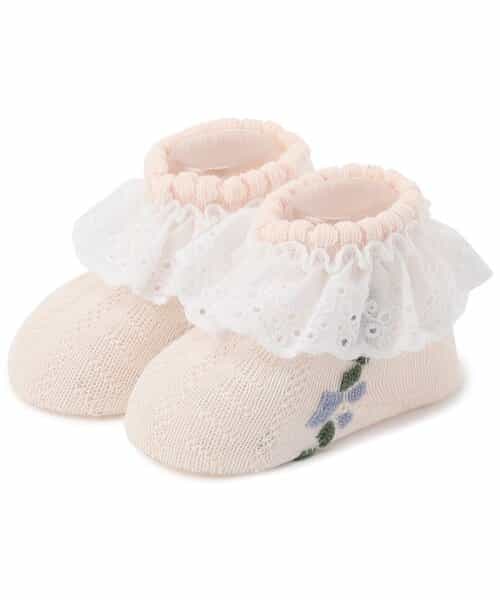 ★SALE★レース付きお花柄ベビーソックス