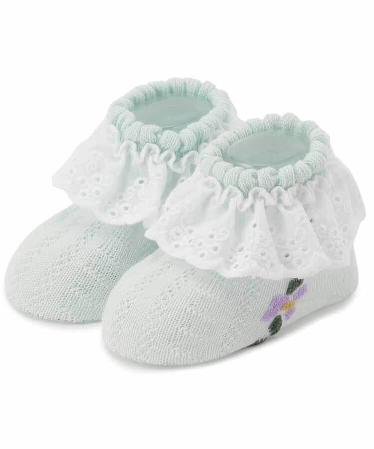 ★SALE★レース付きお花柄ベビーソックス