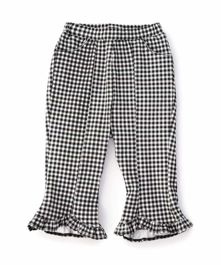 【接触冷感】裾フリルパンツ  8分丈