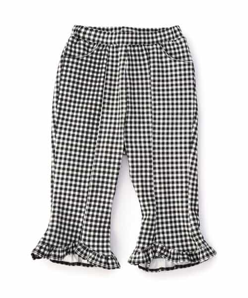 ☆4/28(火)お昼12:59まで3点10％OFF☆【接触冷感】裾フリルパンツ  8分丈