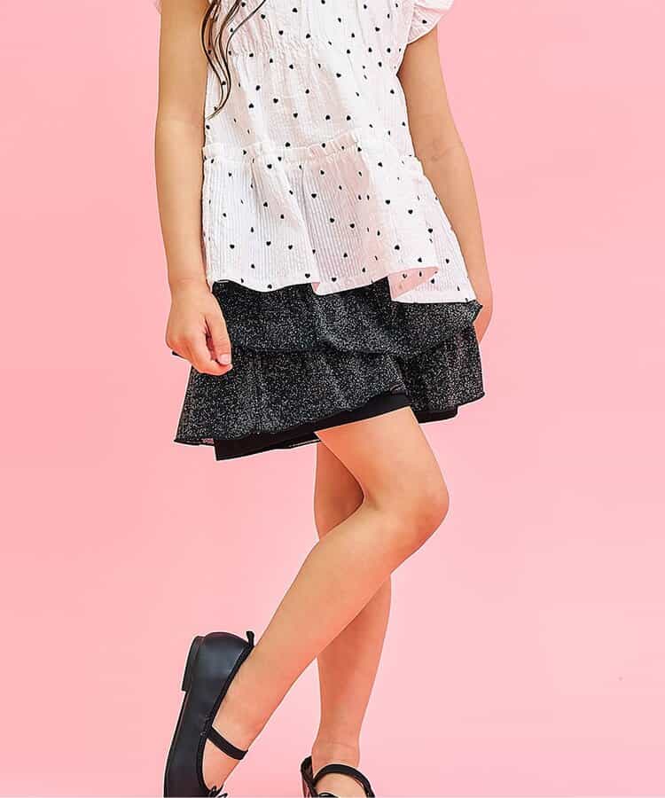 ティアードカットソーパンツ  ショート丈